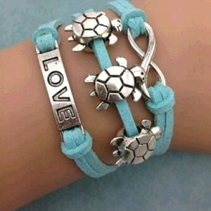 Love & Sea Turtles Cord Bracelet